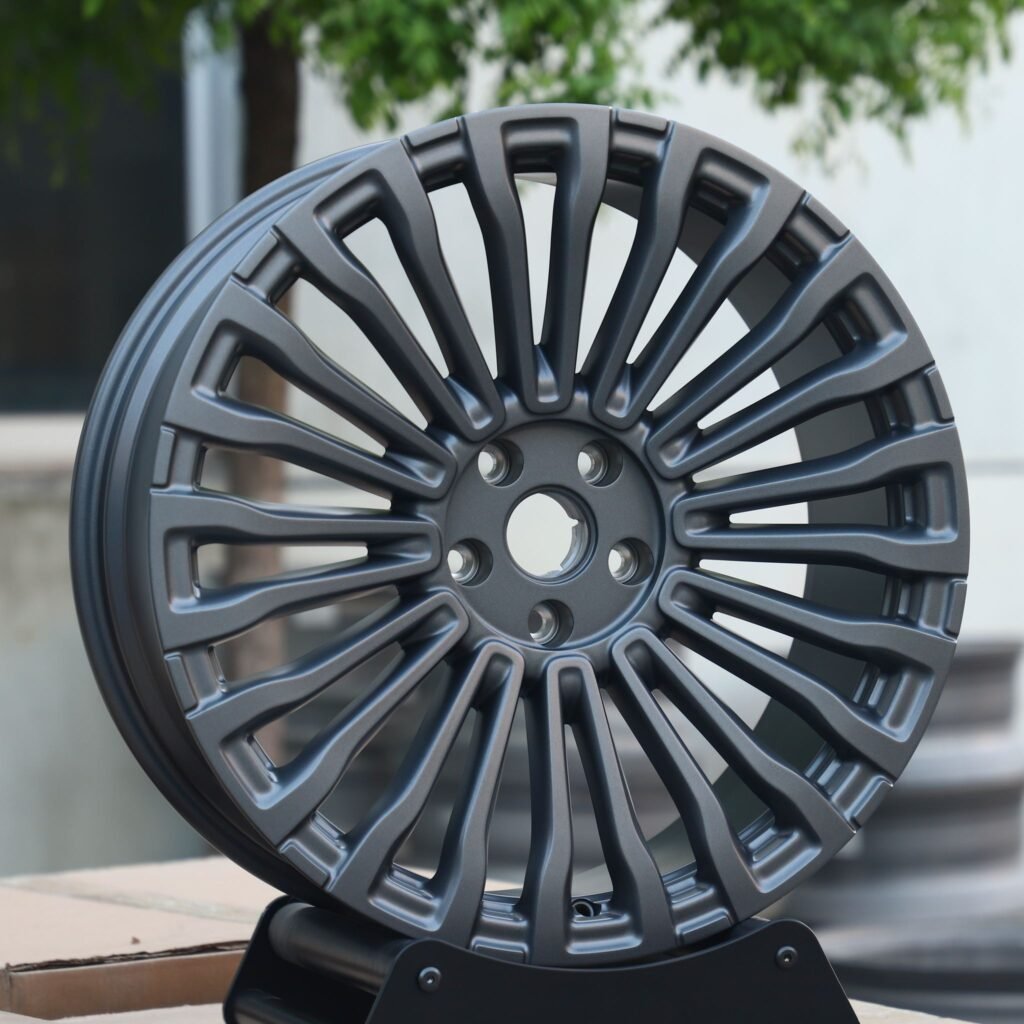 BMW M3 wheels – Gunmetal Multi-Spoke, angled view