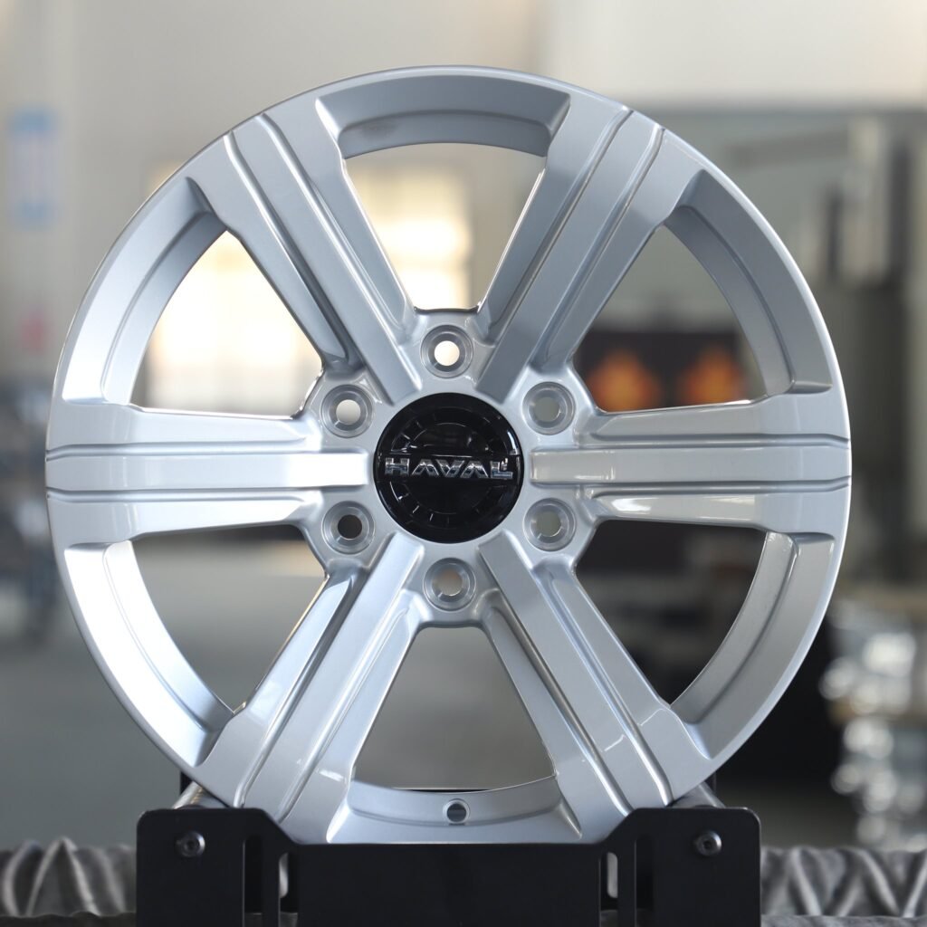 Haval H9 wheels – Gloss Silver 6-Spoke, front view