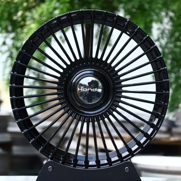 Honda OEM-Style Gloss Black Multi-Spoke Turbine Forged Wheels – Honda Civic / Accord, front view
