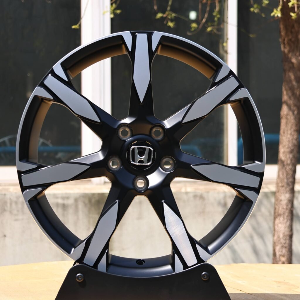 Honda Style Matte Silver 5-Spoke Machined Face Forged Wheels - Honda Accord / Honda CR-V Fitment (5-Lug) Monoblock forged wheel