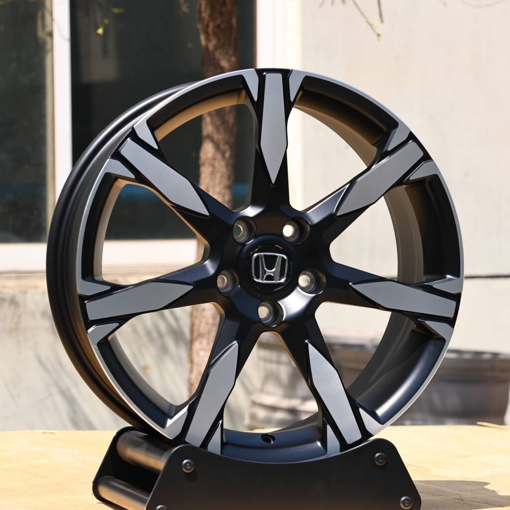Honda Style Matte Silver 5-Spoke Machined Face Forged Wheels - Honda Accord / Honda CR-V Fitment (5-Lug) view 2