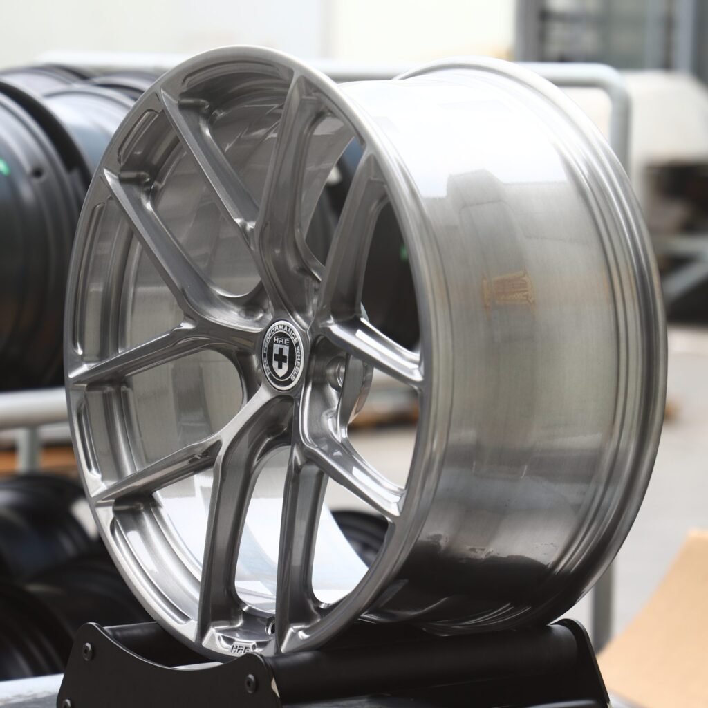 HRE Bright Silver / Transparent Gray 5 Y-Spoke Forged Wheels - Porsche 911 / BMW M3 Fitment (5-Lug) view 4
