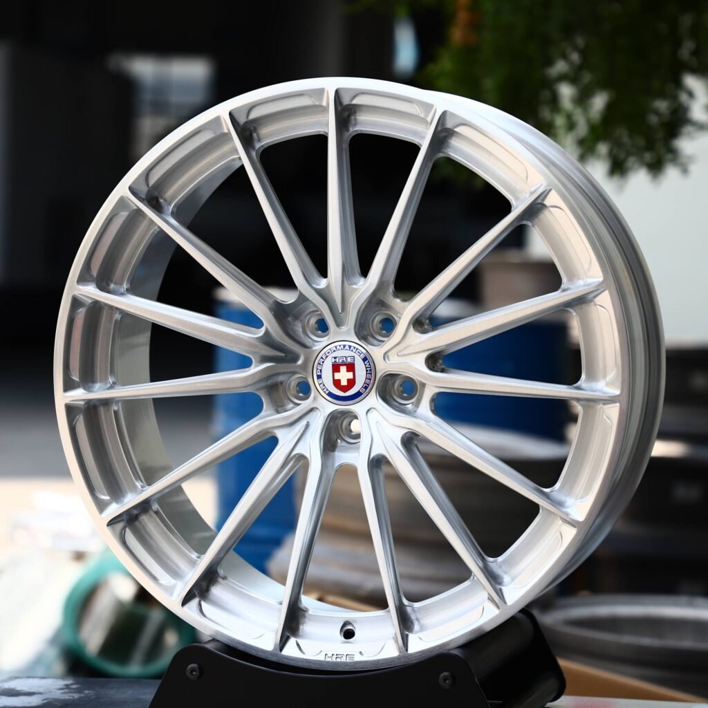 HRE Brushed Bright Silver 15-Spoke Forged Wheels - Porsche 911 / BMW M3 Fitment (5-Lug) view 2