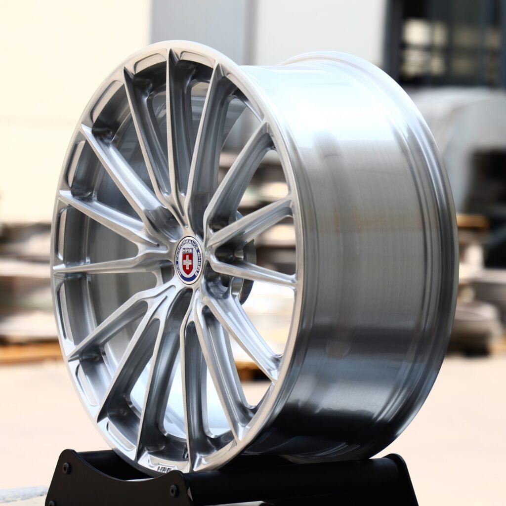 HRE Brushed Bright Silver 15-Spoke Forged Wheels - Porsche 911 / BMW M3 Fitment (5-Lug) view 4