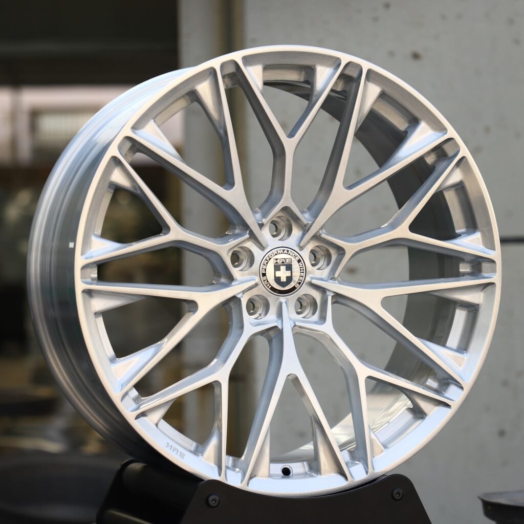 HRE Brushed Silver 5-Spoke Forged Wheels - Porsche 911 / BMW M3 Fitment (5-Lug) view 2