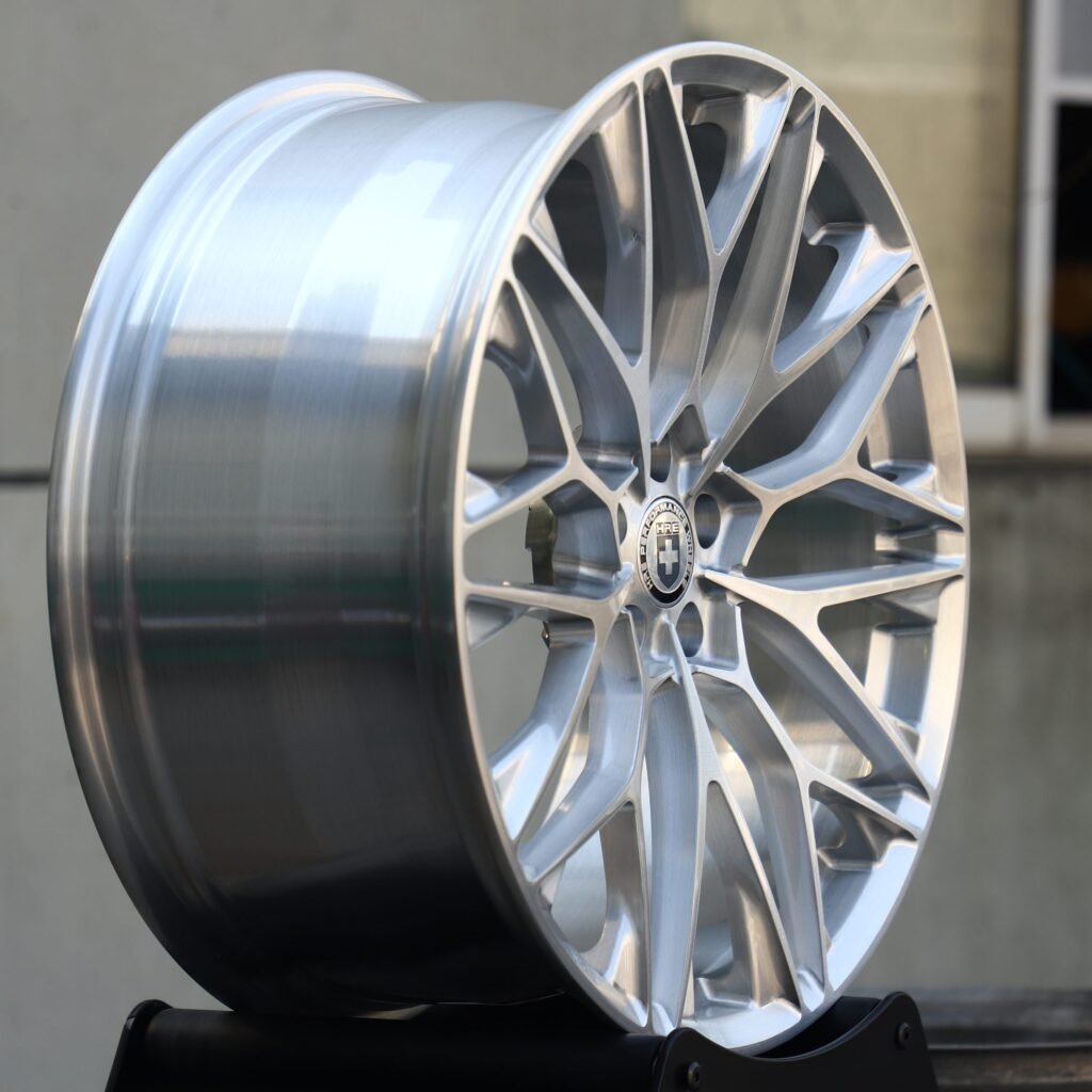 HRE Brushed Silver 5-Spoke Forged Wheels - Porsche 911 / BMW M3 Fitment (5-Lug) view 4