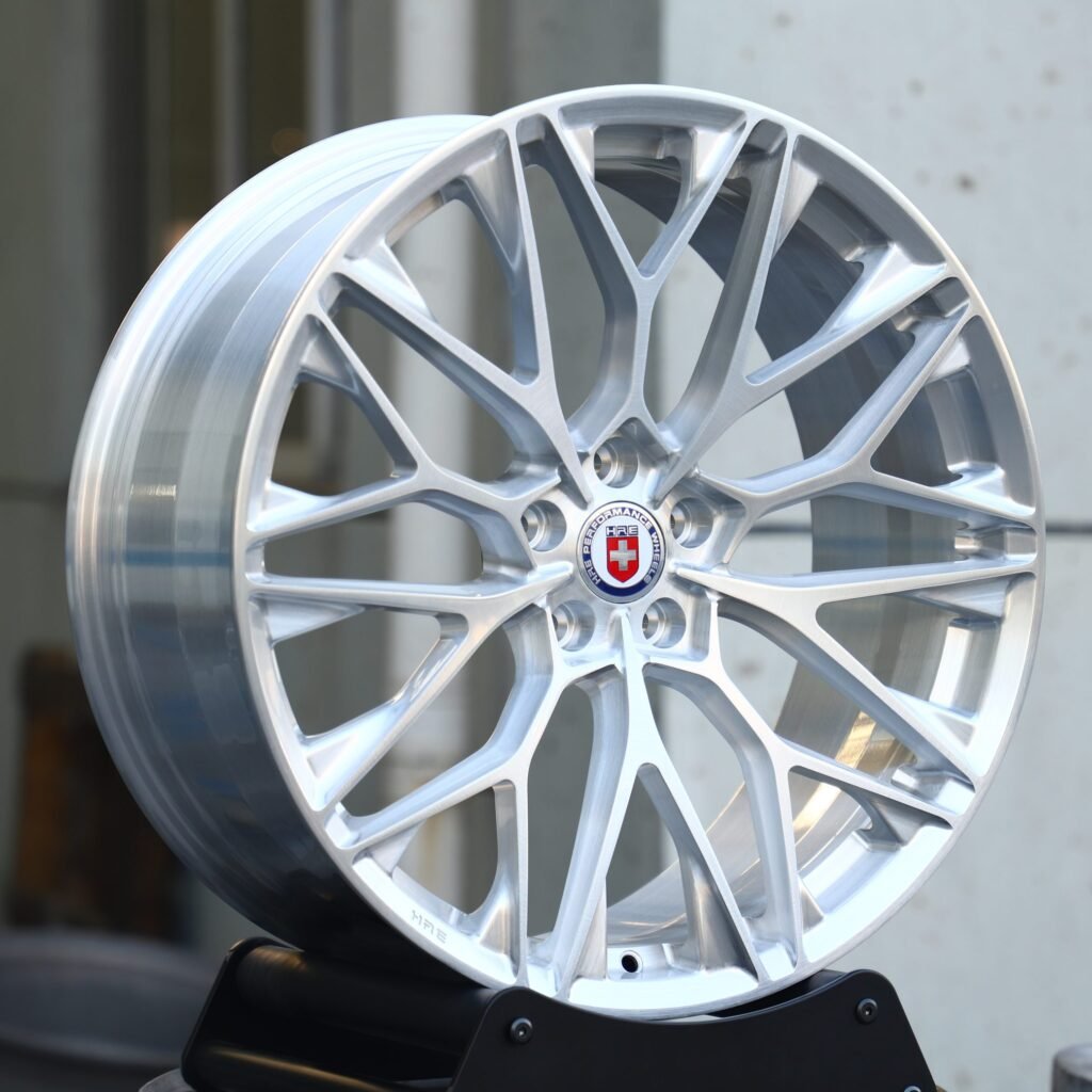 HRE Brushed Silver 5-Spoke Forged Wheels - Porsche 911 / BMW M3 Fitment (5-Lug) view 3