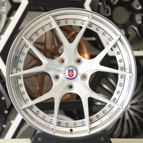 Porsche 911 wheels – Custom Finish 2-Piece 5 Y-Spoke Brushed (HRE S101-Style), front view
