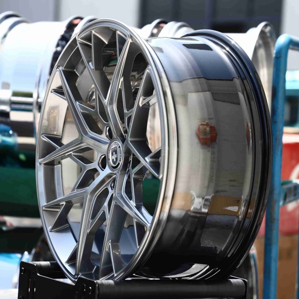5x112 wheels – Metallic Gray (HRE FF10-Style), side view