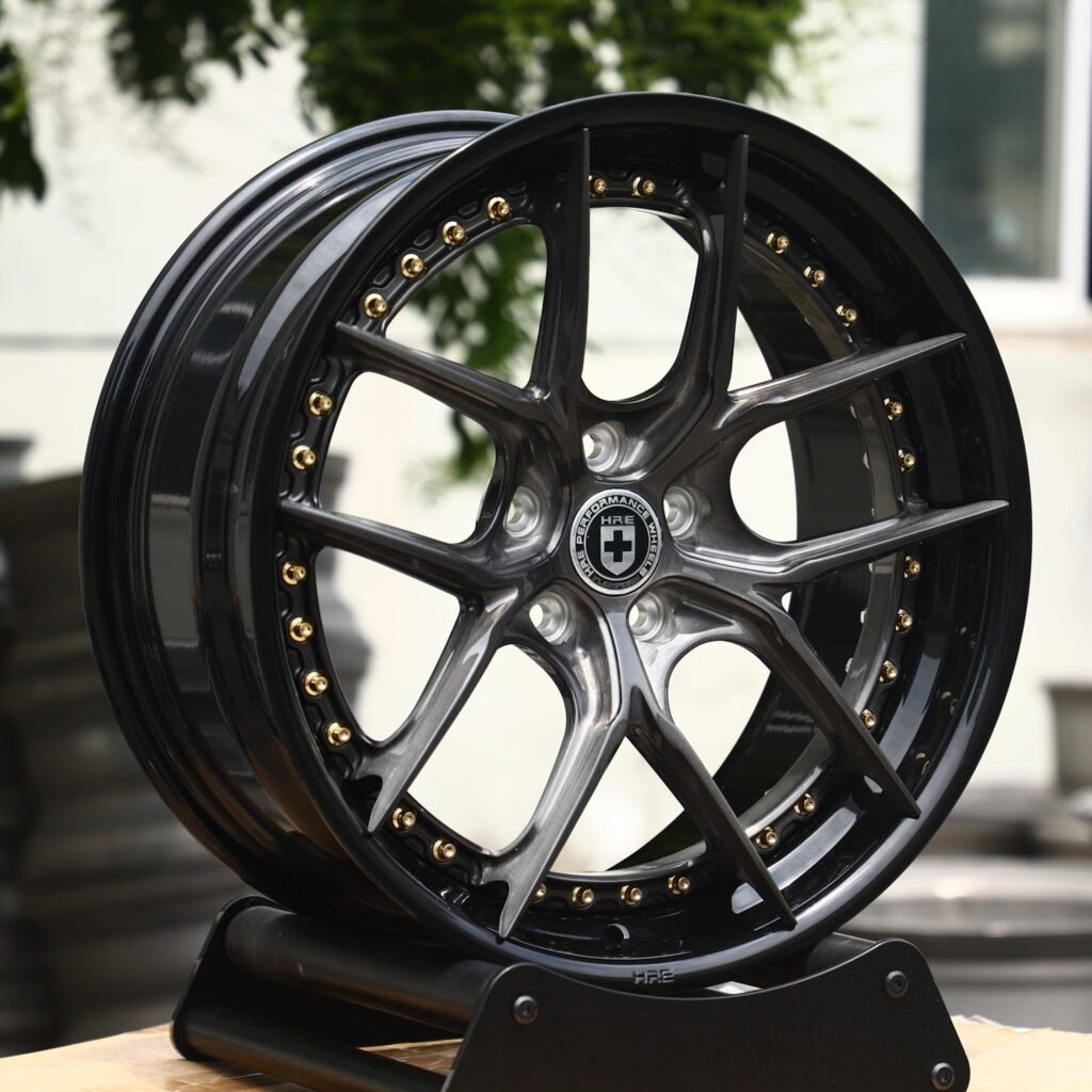 HRE Gloss Black / Transparent Black 2-Piece Brushed Forged Wheels - BMW M3 / Audi RS5 Fitment (5-Lug) view 2