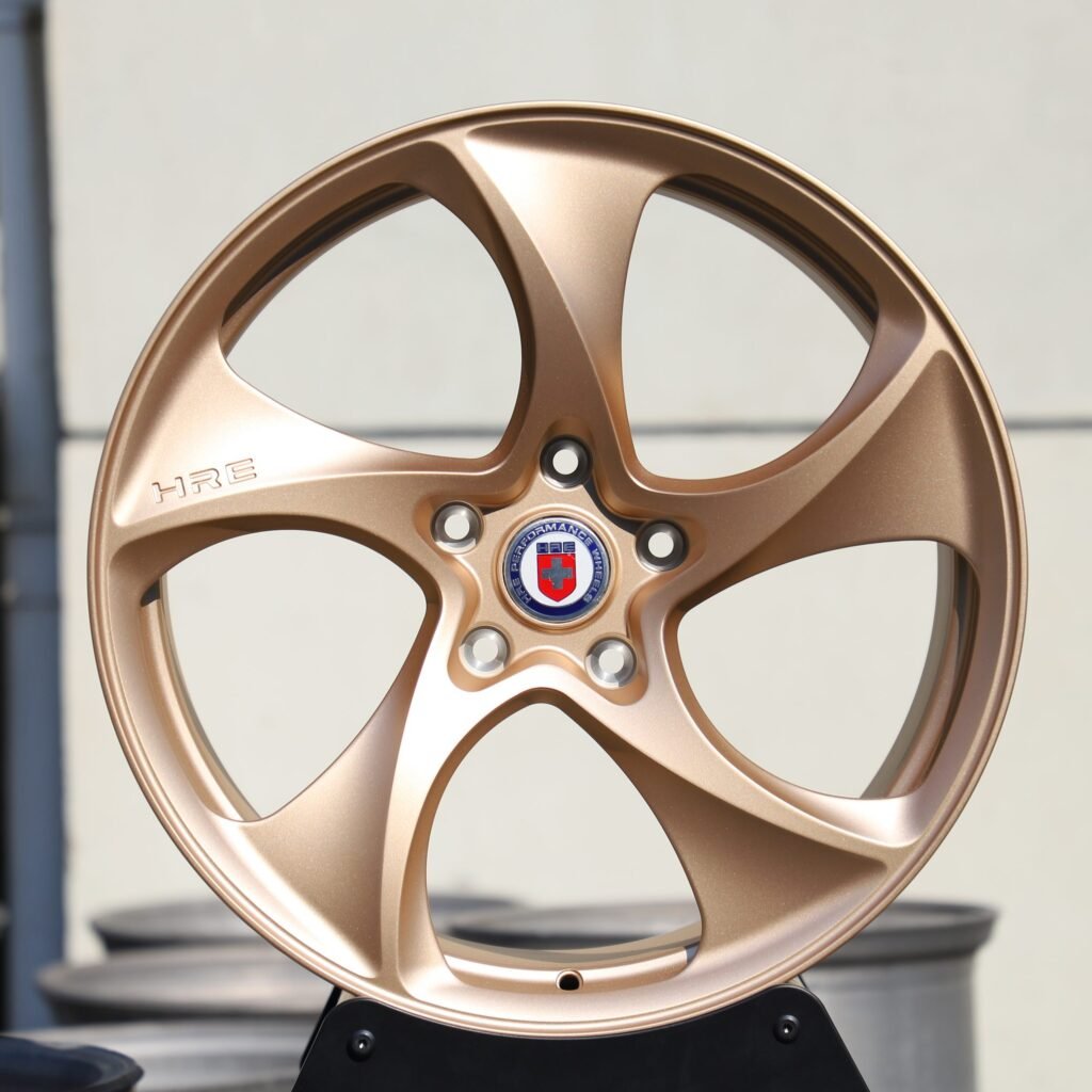 Porsche Cayenne wheels – Gold 5-Spoke (HRE 522M-Style), front view