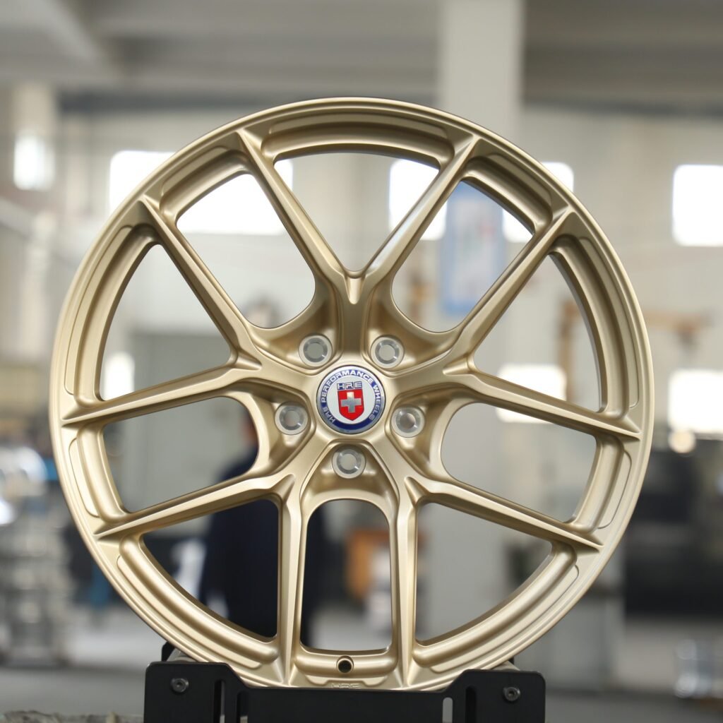Porsche 911 wheels – Gold 5 Y-Spoke (HRE P101-Style), front view
