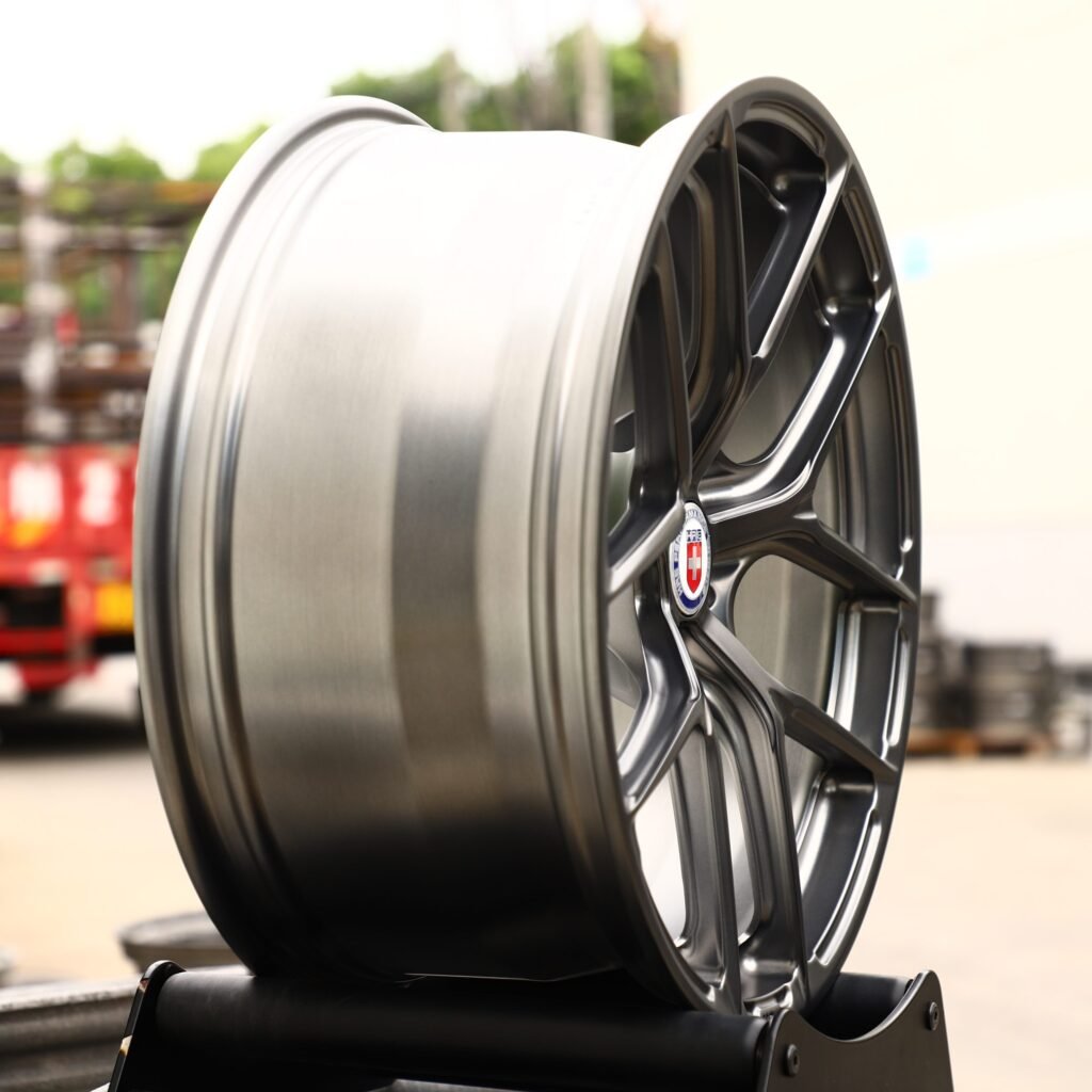 5x130 wheels – Gray 5 Y-Spoke Polished (HRE P101-Style), side view