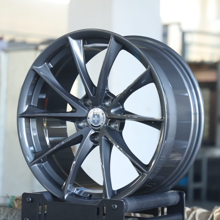 Porsche 911 wheels – HRE Gunmetal 5 Y-Spoke, front view