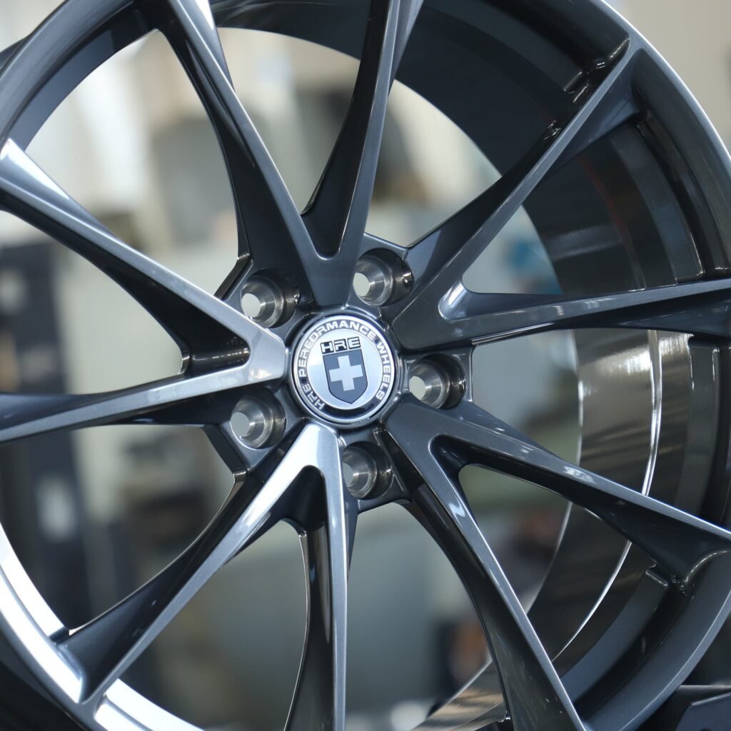 5x130 wheels – HRE Gunmetal 5 Y-Spoke, side view