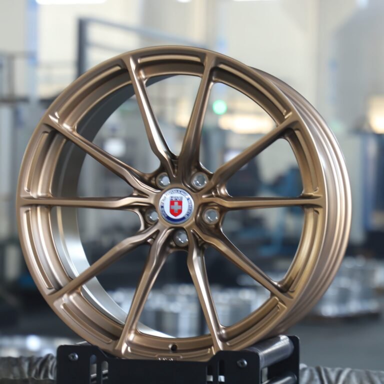 Porsche 911 wheels – Matte Bronze 5 Y-Spoke (HRE P104SC-Style), front view