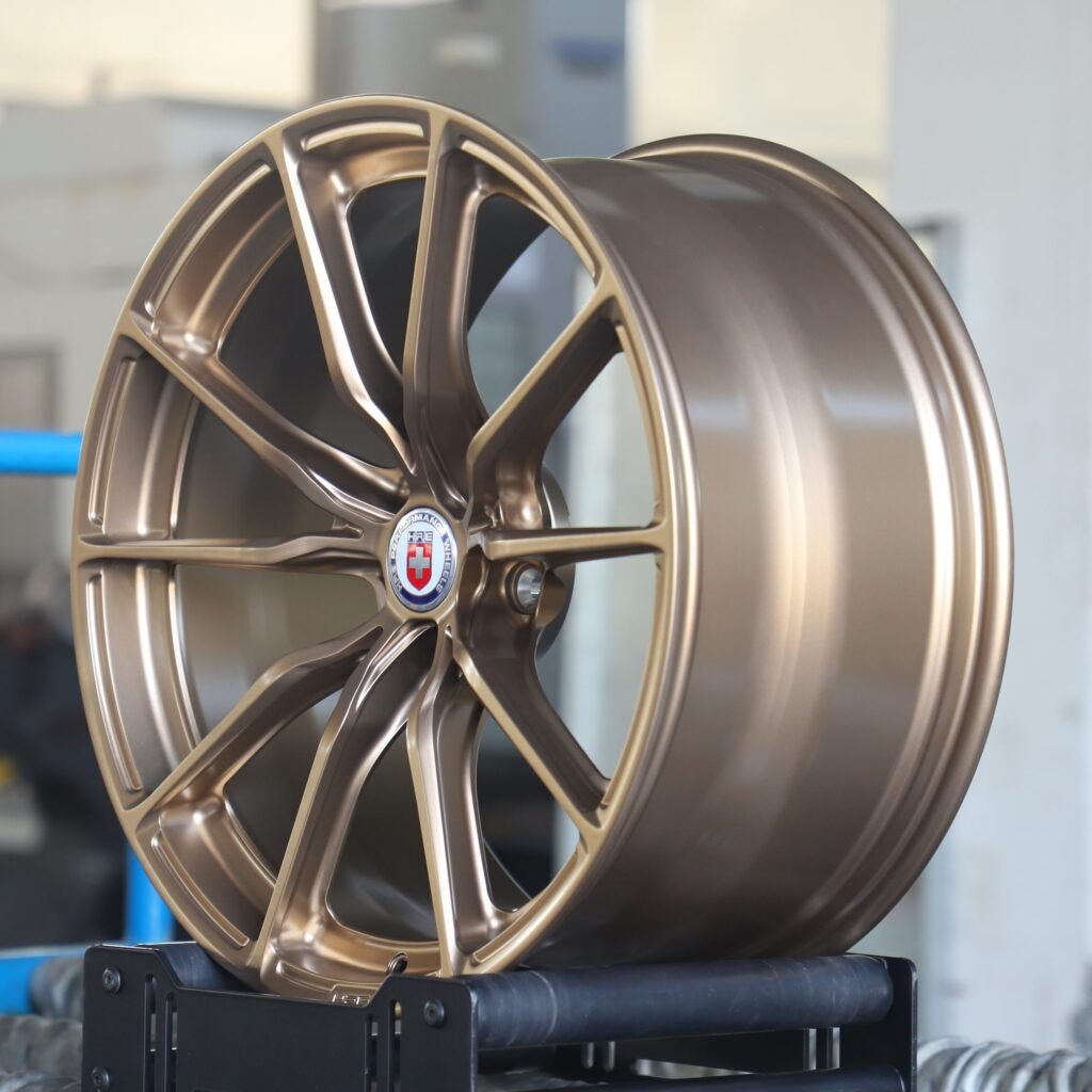 5x130 wheels – Matte Bronze 5 Y-Spoke (HRE P104SC-Style), side view