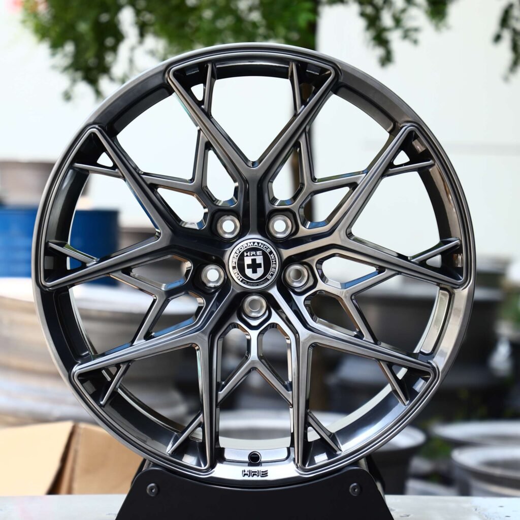 HRE Metallic Gray Cross-Spoke Forged Wheels - Porsche 911 / BMW M3 Fitment (5-Lug) Monoblock forged wheel