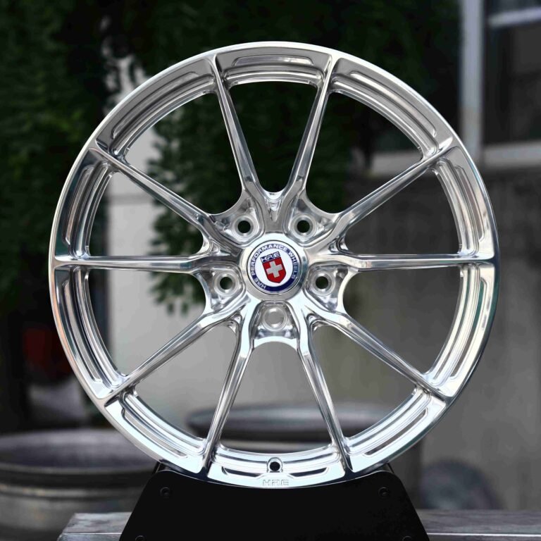 Porsche 911 wheels – P101SC Mirror Polished Silver (HRE P101-Style), front view