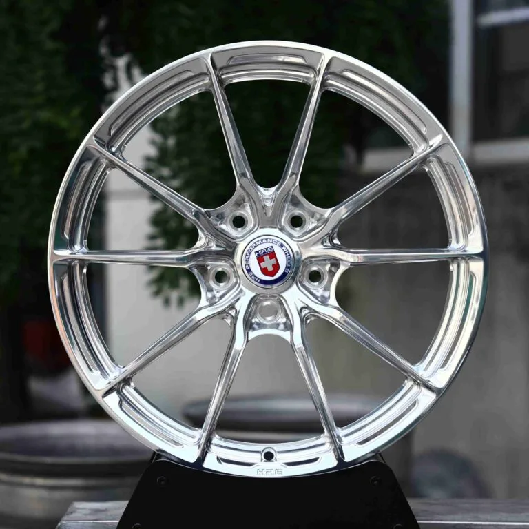 Porsche 911 wheels – P101SC Mirror Polished Silver (HRE P101-Style), front view