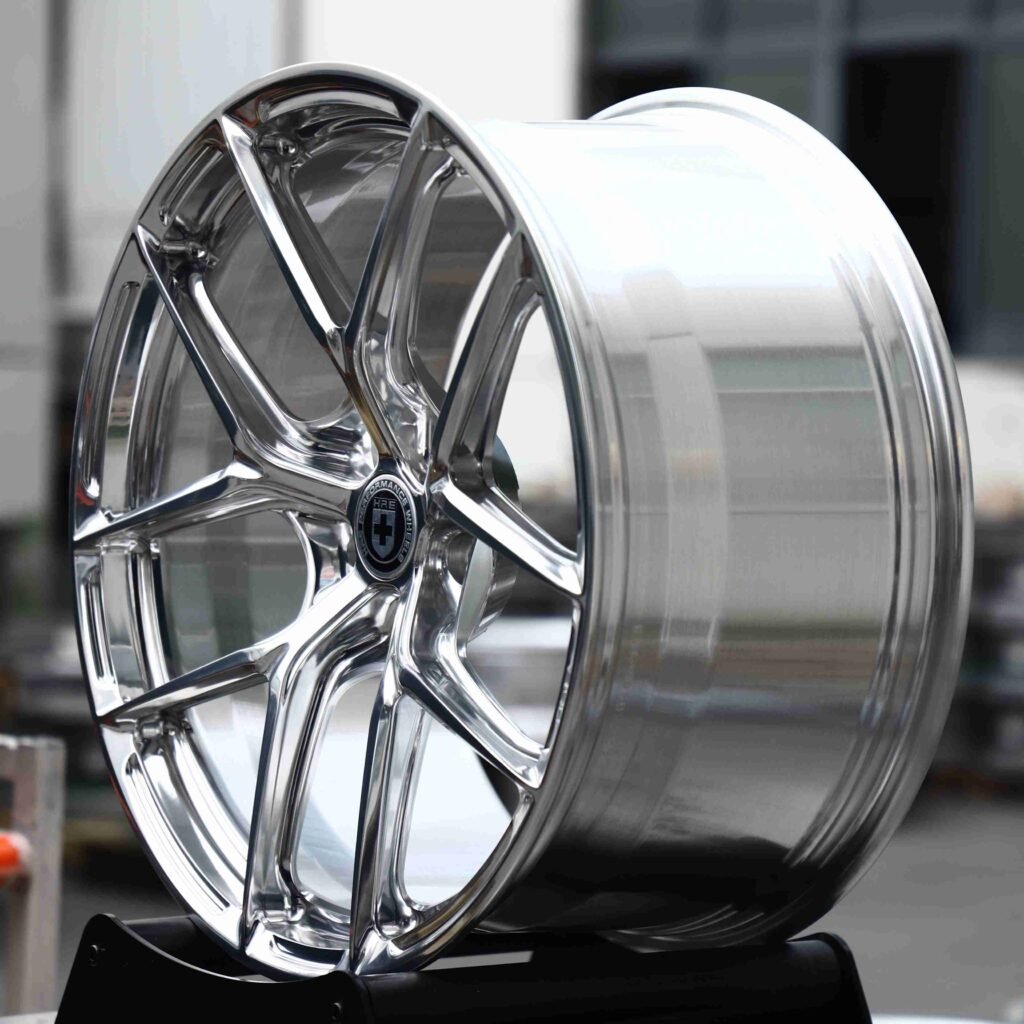 5x130 wheels – P101SC Mirror Polished Silver (HRE P101-Style), side view