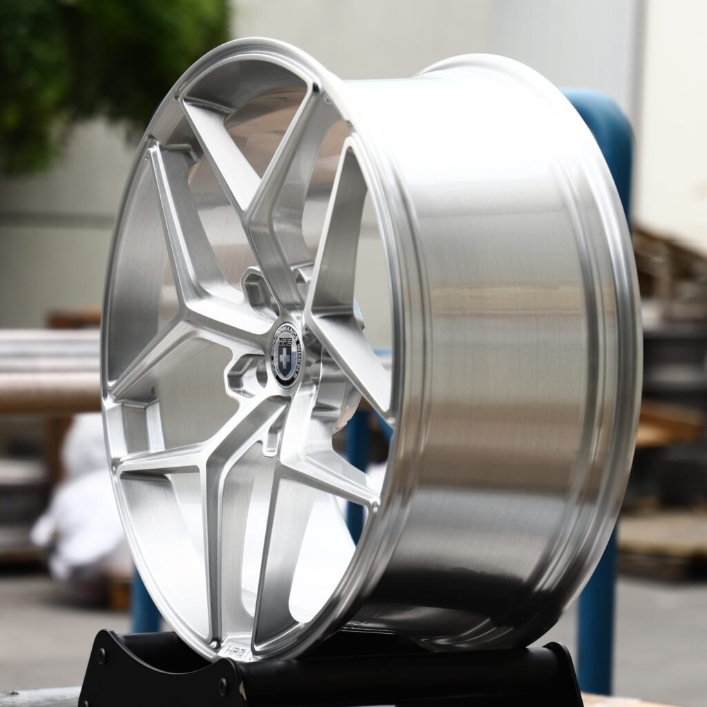 5x130 wheels – Silver 5 Y-Spoke (HRE P161SC-Style), side view