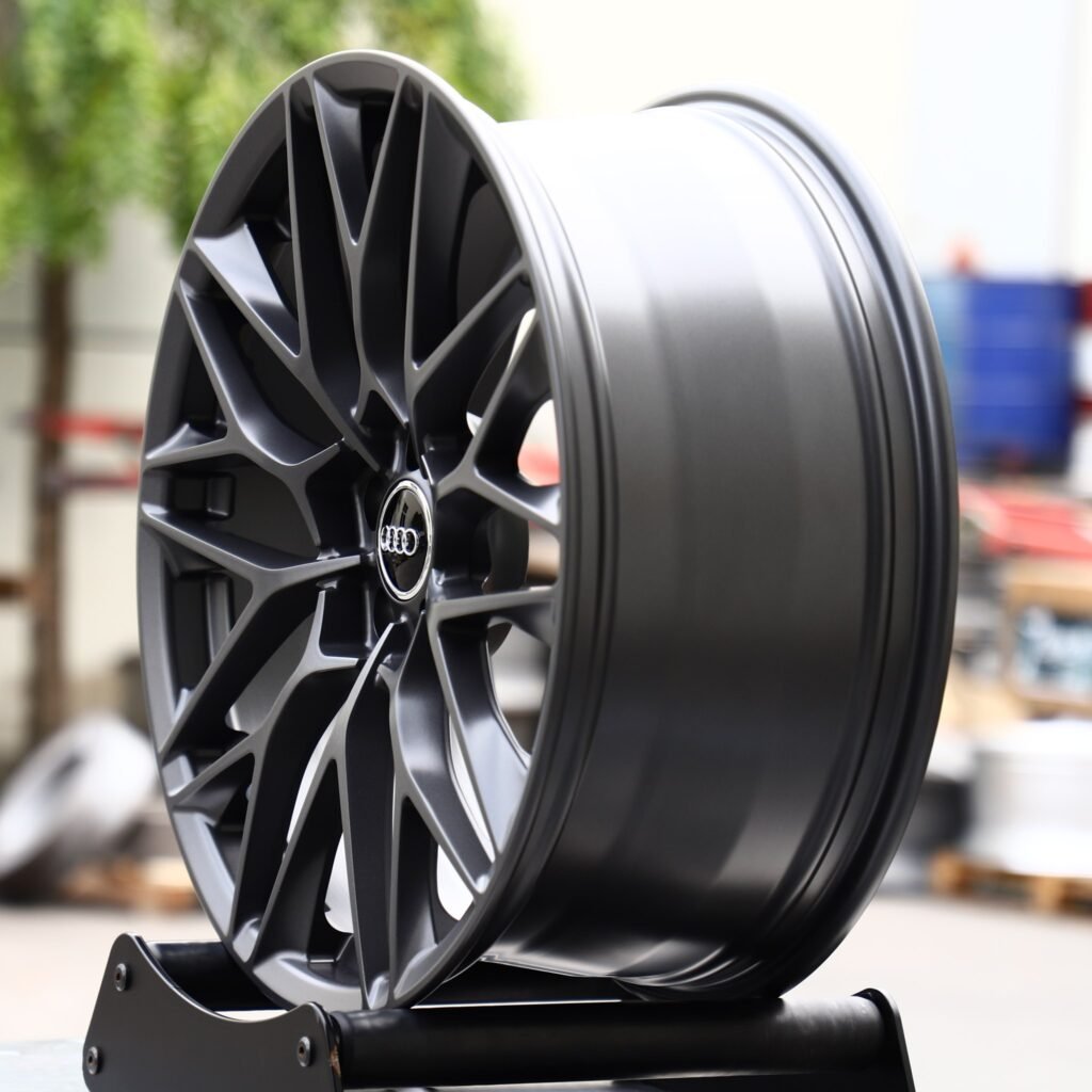 5x112 wheels – Metallic Gray Custom (Audi OEM-Style), side view