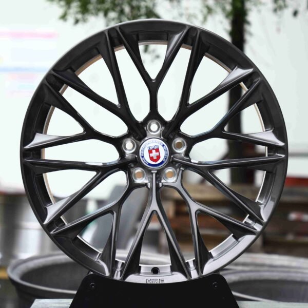 Ferrari 488 wheels – Transparent Black (HRE P200-Style), front view