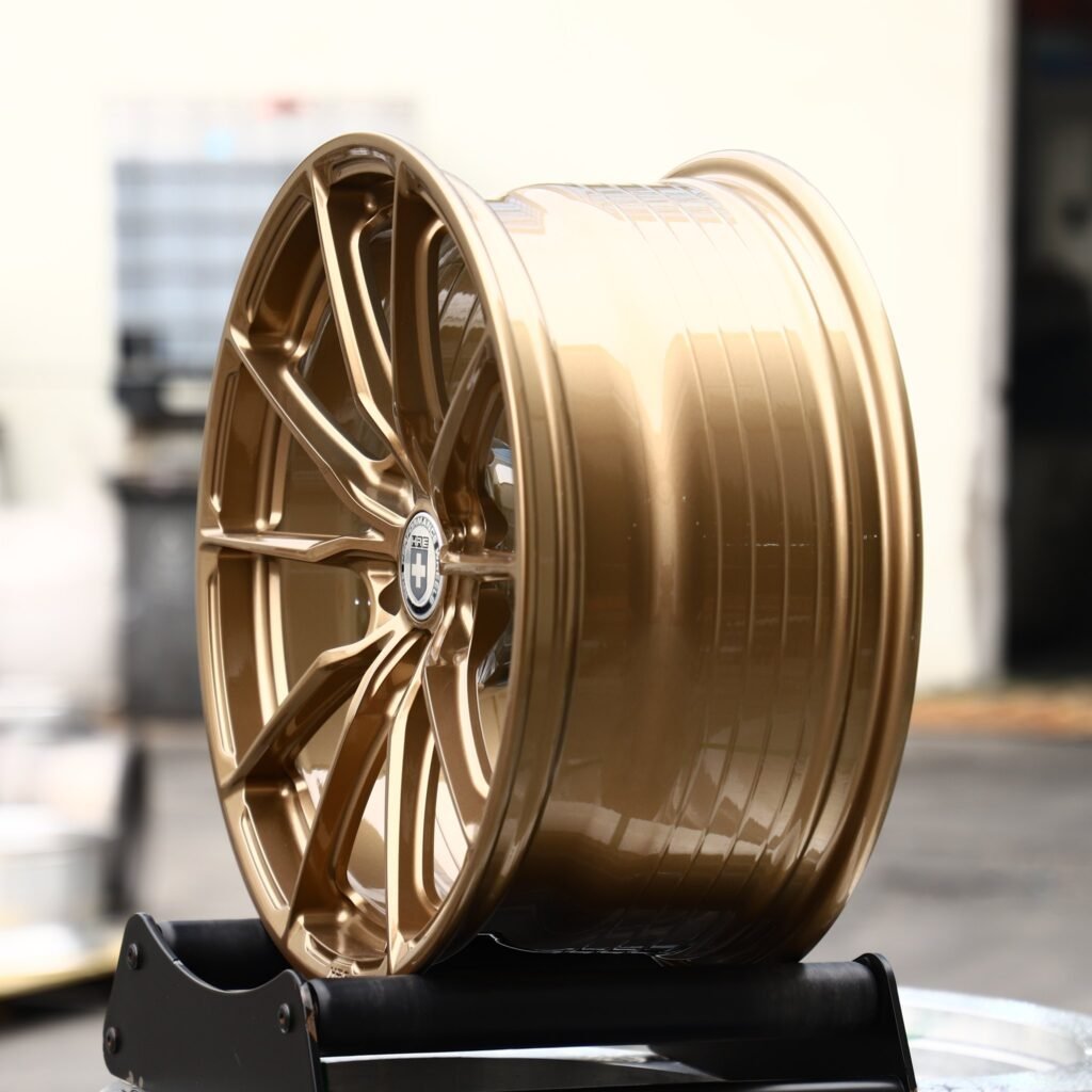 5x130 wheels – Bronze 10-Spoke (HRE Performance P101-Style), side view