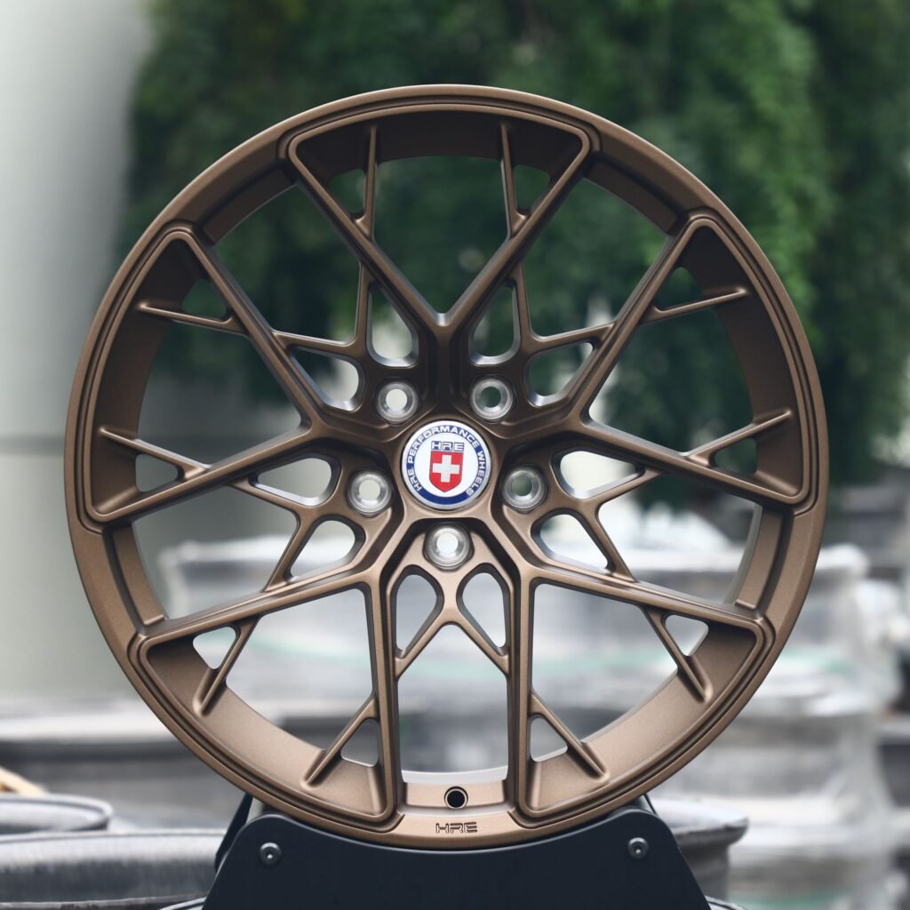 Ferrari 488 wheels – Bronze Cross-Spoke (HRE Performance P200-Style), front view