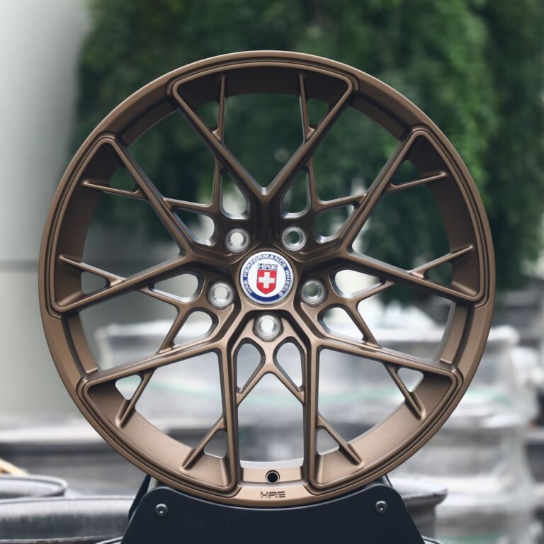 Ferrari 488 wheels – Bronze Cross-Spoke (HRE Performance P200-Style), front view