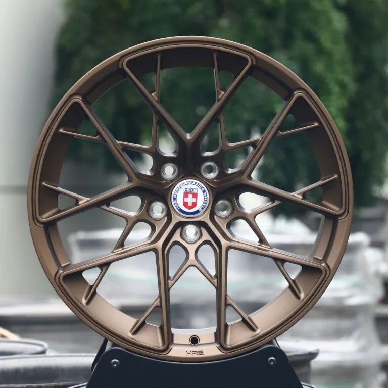 Ferrari 488 wheels – Bronze Cross-Spoke (HRE Performance P200-Style), front view