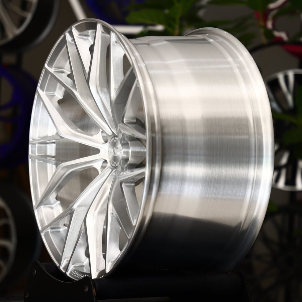 5x130 wheels – HRE Performance Brushed Silver 10 Y-Spoke, side view