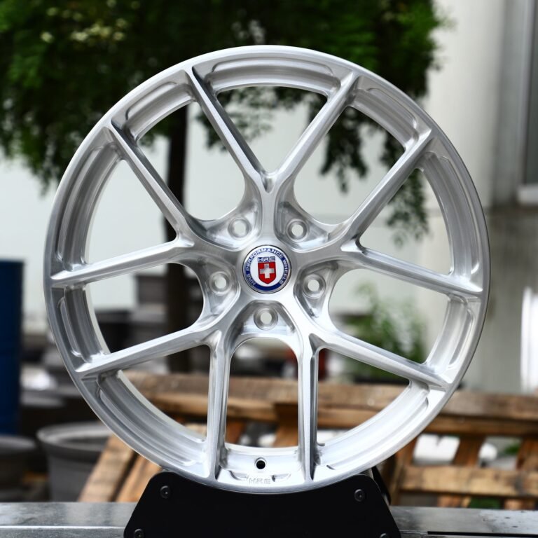 Porsche 911 wheels – Brushed Silver 5 Y-Spoke (HRE Performance P101-Style), front view