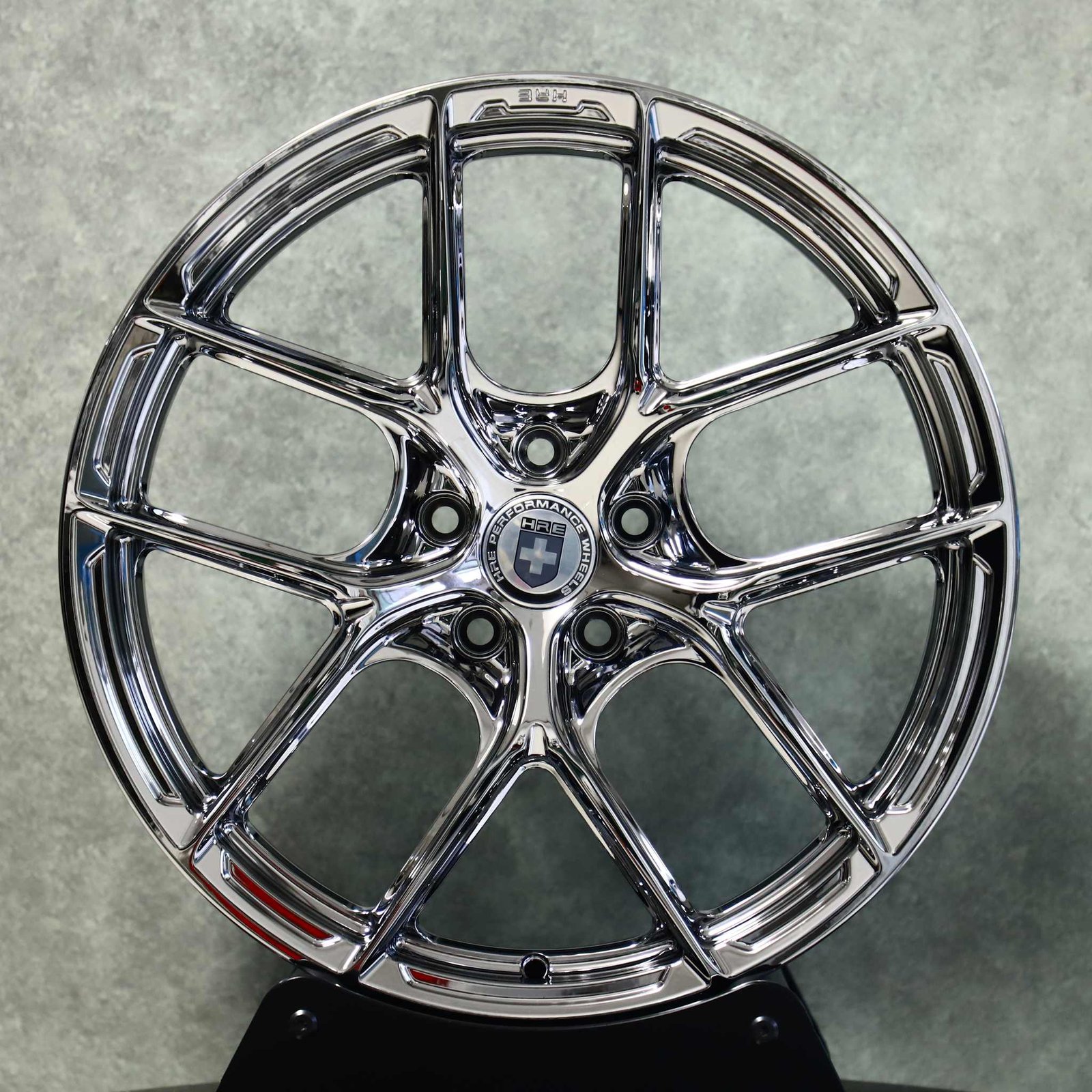 Porsche 911 wheels – HRE Performance Chrome 5 Y-Spoke, front view
