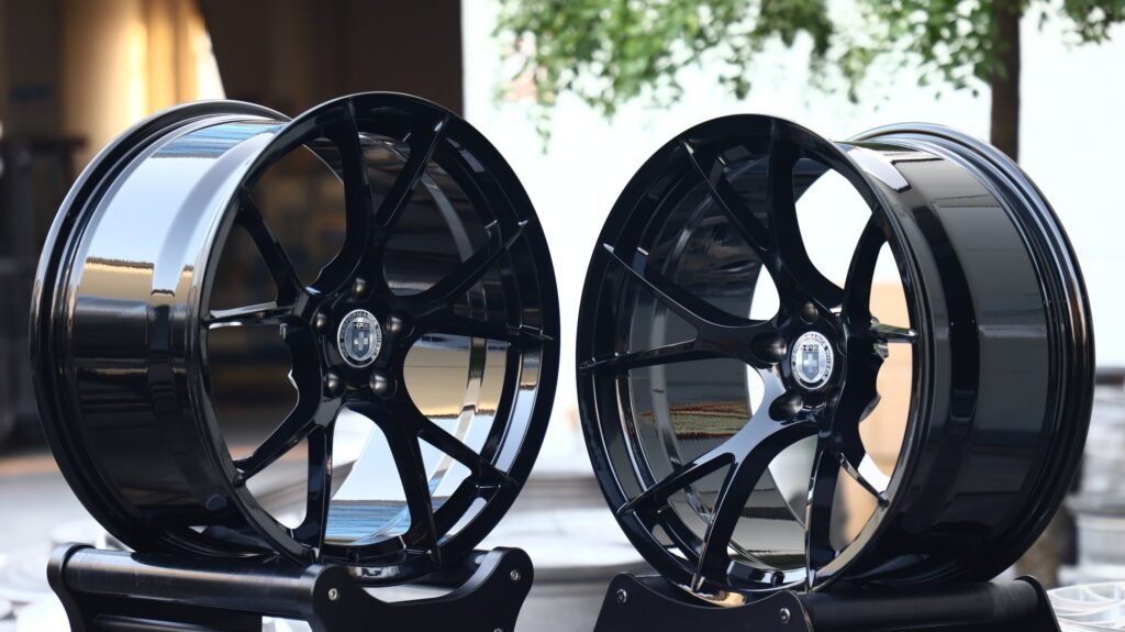 Lamborghini Huracan wheels – HRE Performance Gloss Black 5 Y-Spoke, lip and barrel detail
