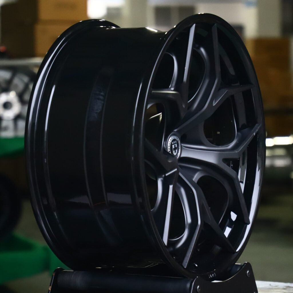 5x130 wheels – HRE Performance Matte Silver 2-Piece Petal, side view