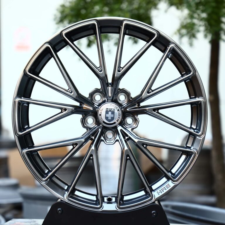 Ferrari 488 wheels – Metallic Gray 10 Y-Spoke Parallel Spoke Cut (HRE Performance P200-Style), front view
