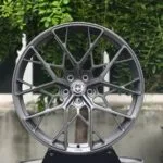 HRE Performance P200-Style Light Gunmetal Cross-Spoke Forged Wheels - Ferrari 488 / Audi R8 Fitment (5-Lug)