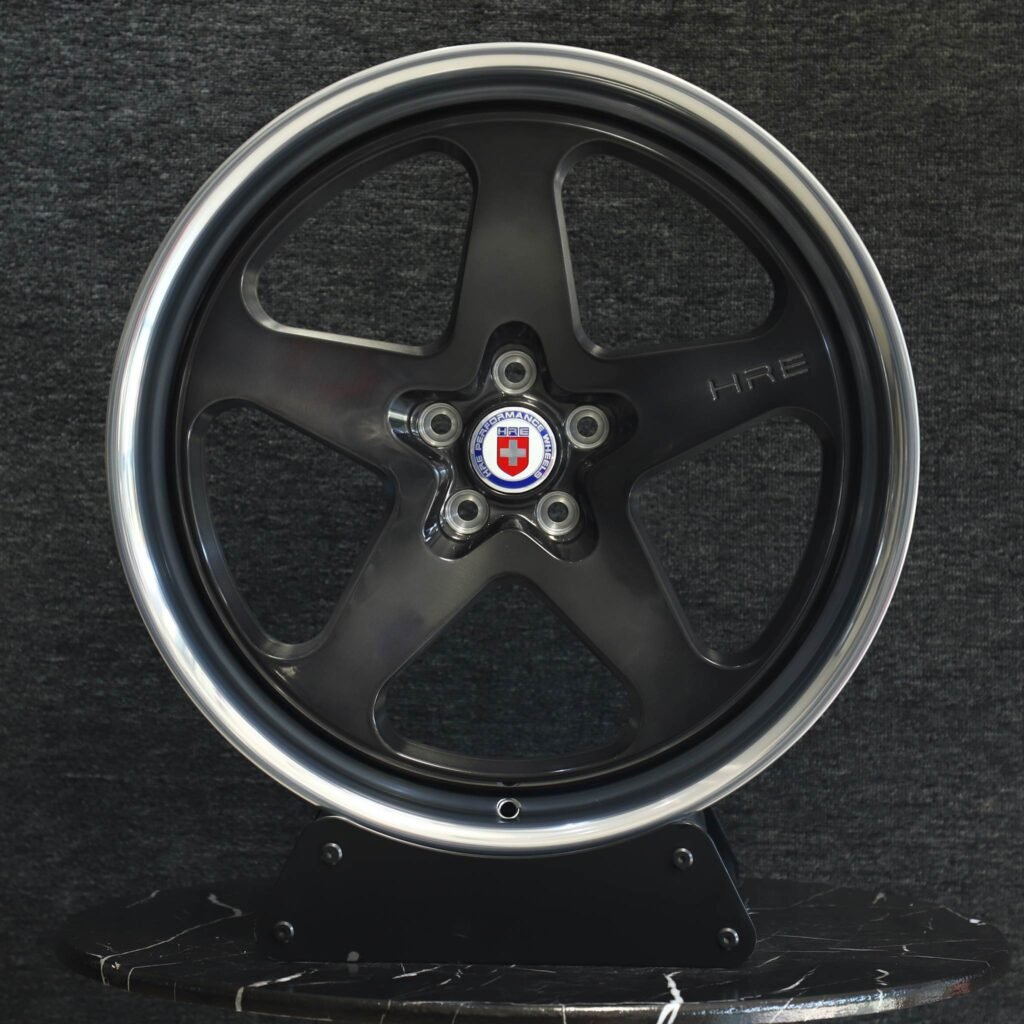 Porsche 911 wheels – HRE Performance Transparent Gray 2-Piece Deep Lip, front view
