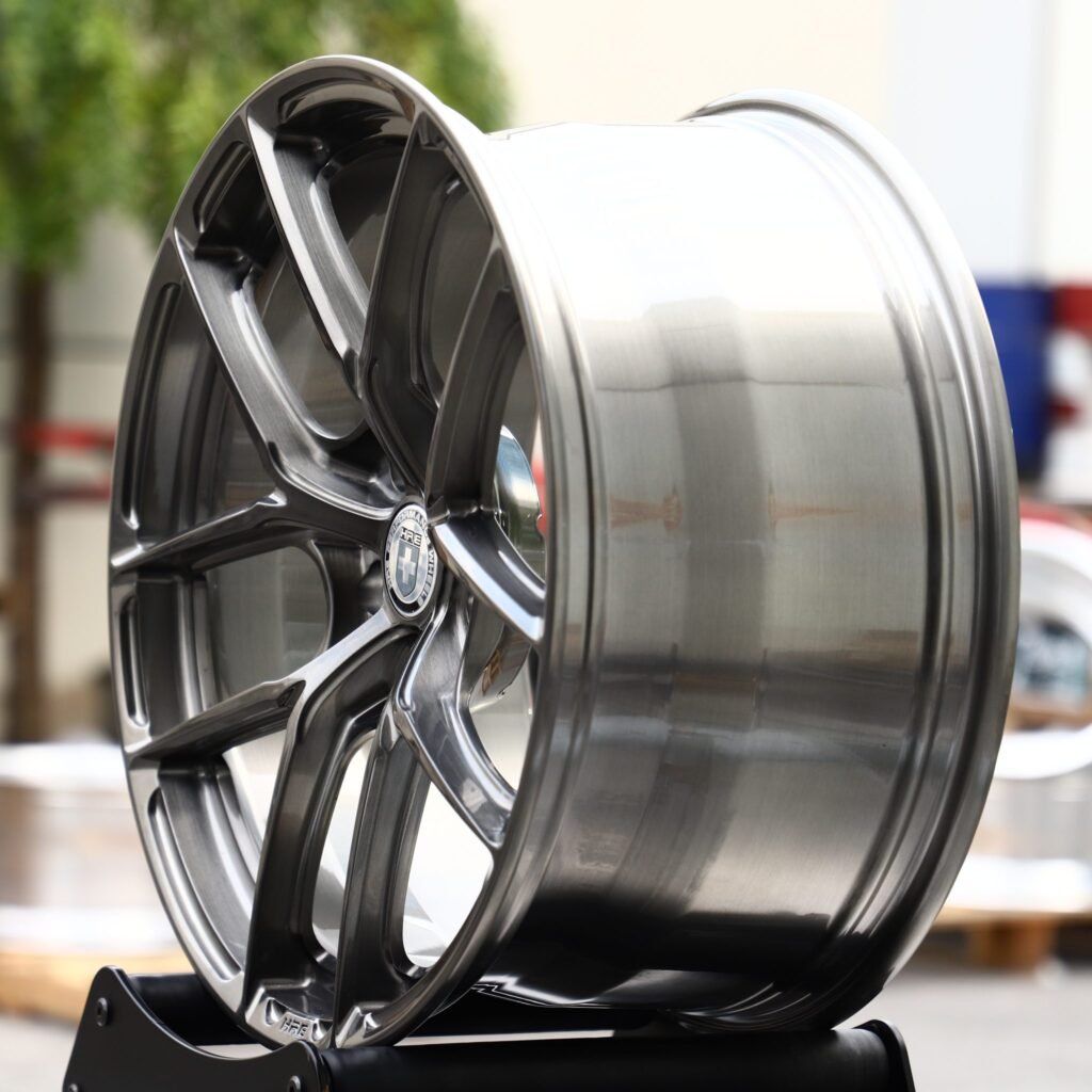 5x130 wheels – Transparent Gray 5 Y-Spoke (HRE Performance P101-Style), side view