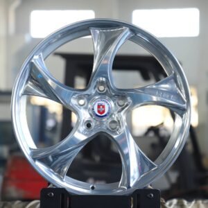 HRE 522M-Style Polished Silver 5-Spoke Directional Forged Wheels – Porsche Cayenne / Porsche 911 Fitment (5-Lug)