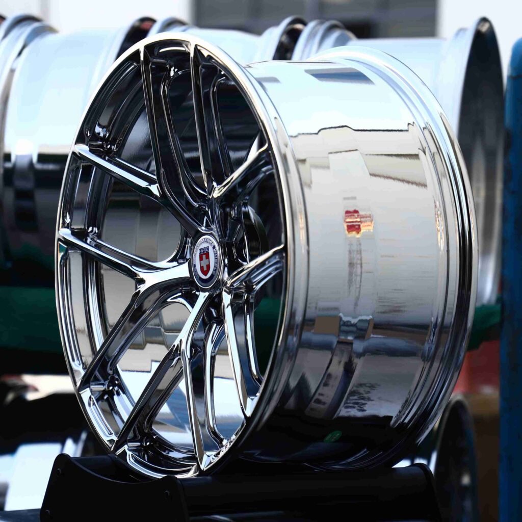 5x130 wheels – Chrome (HRE R101-Style), side view