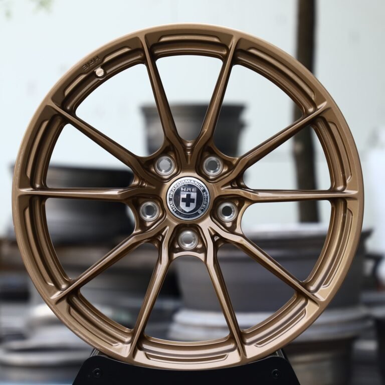 HRE-Style Bronze 10-Spoke Forged Wheels – Porsche 911 / M3, front view