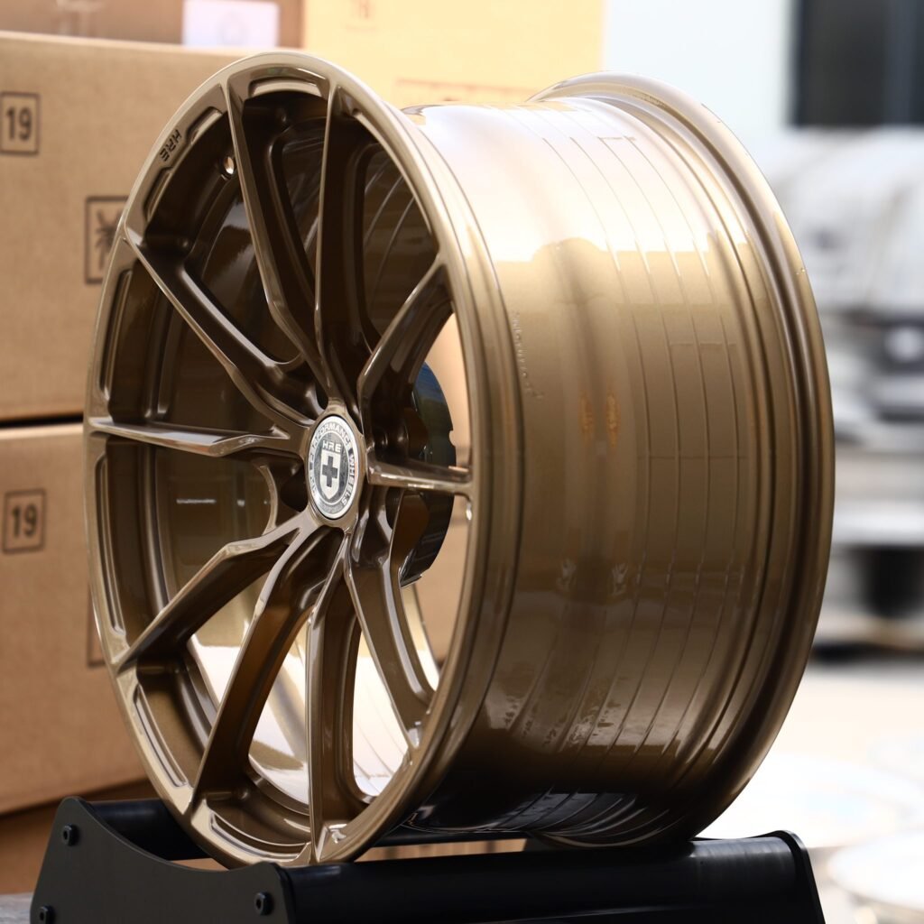 5x130 wheels – Bronze 10-Spoke (HRE-Style), side view