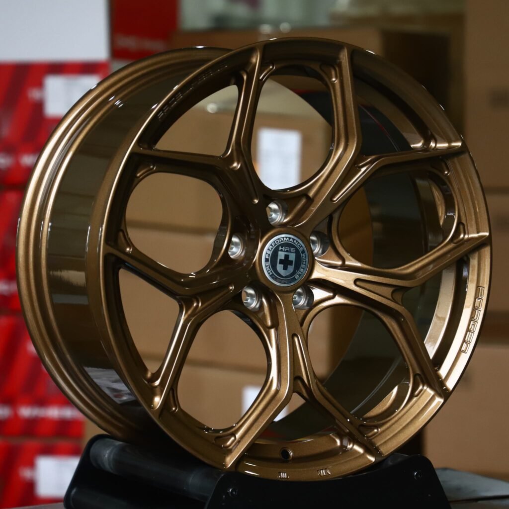 BMW M3 wheels – Bronze 5 Y-Spoke (HRE-Style), angled view