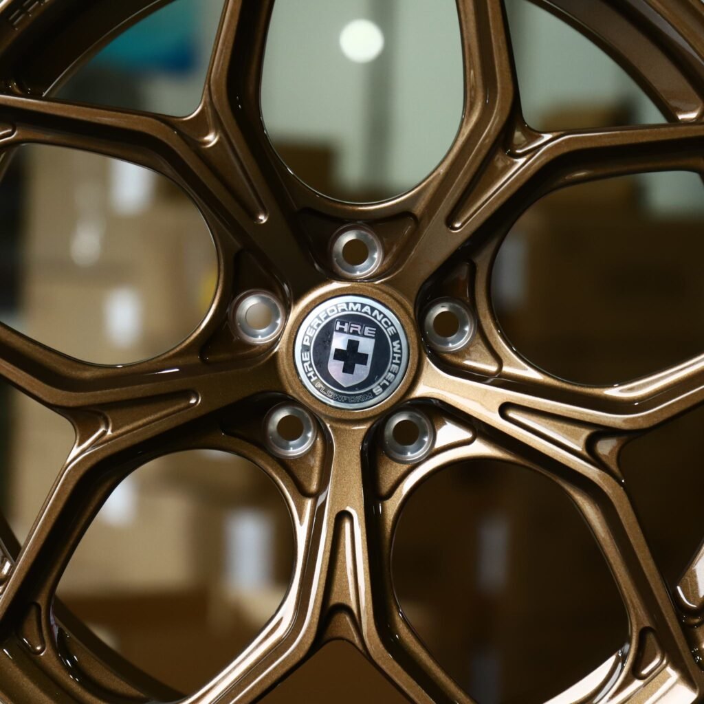 BMW M4 F82 wheels – Bronze 5 Y-Spoke (HRE-Style), lip and barrel detail