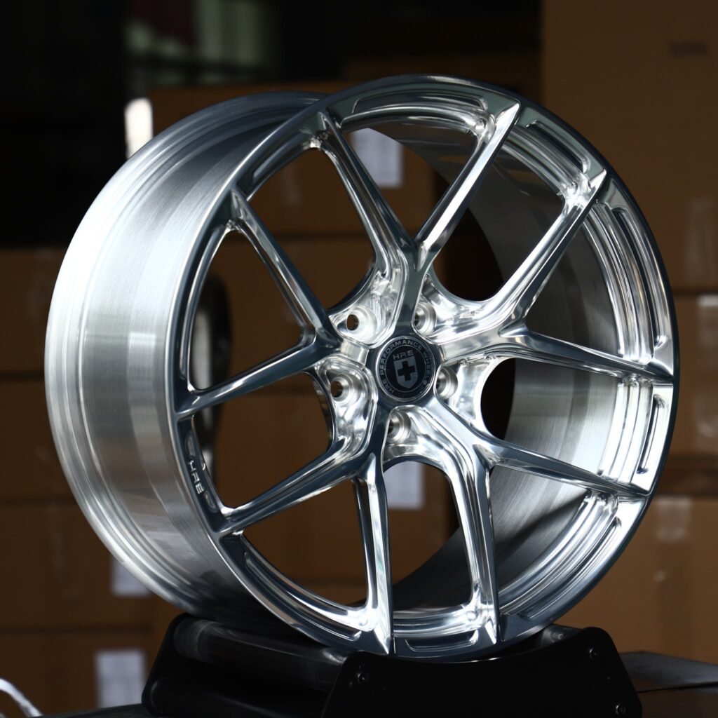 BMW M3 wheels – Chrome 5 Y-Spoke (HRE-Style), angled view