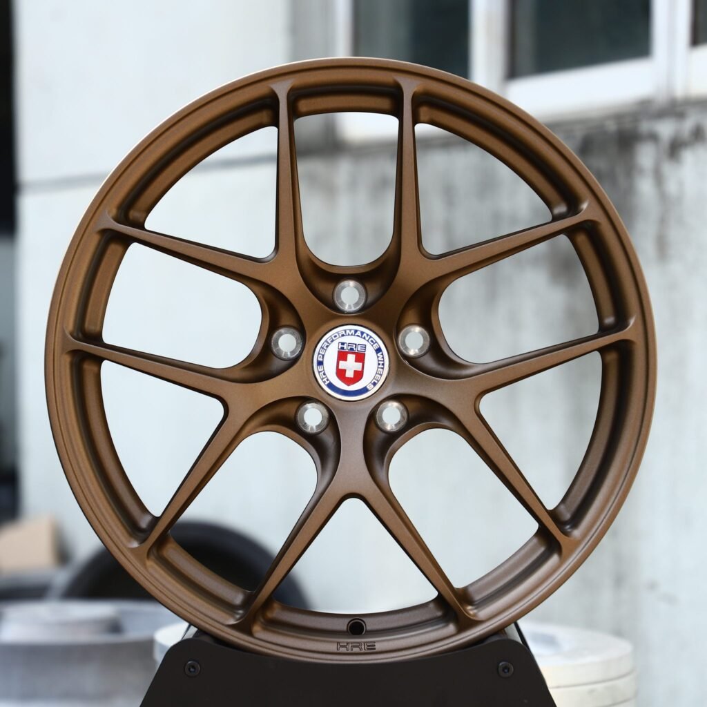 Porsche 911 wheels – Matte Bronze 5 Y-Spoke (HRE-Style), front view
