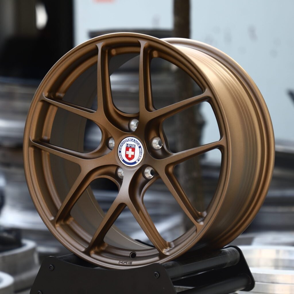 5x130 wheels – Matte Bronze 5 Y-Spoke (HRE-Style), side view
